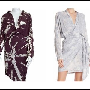 YOUNG FABULOUS & BROKE Raine Tie Dye Wrap Dress